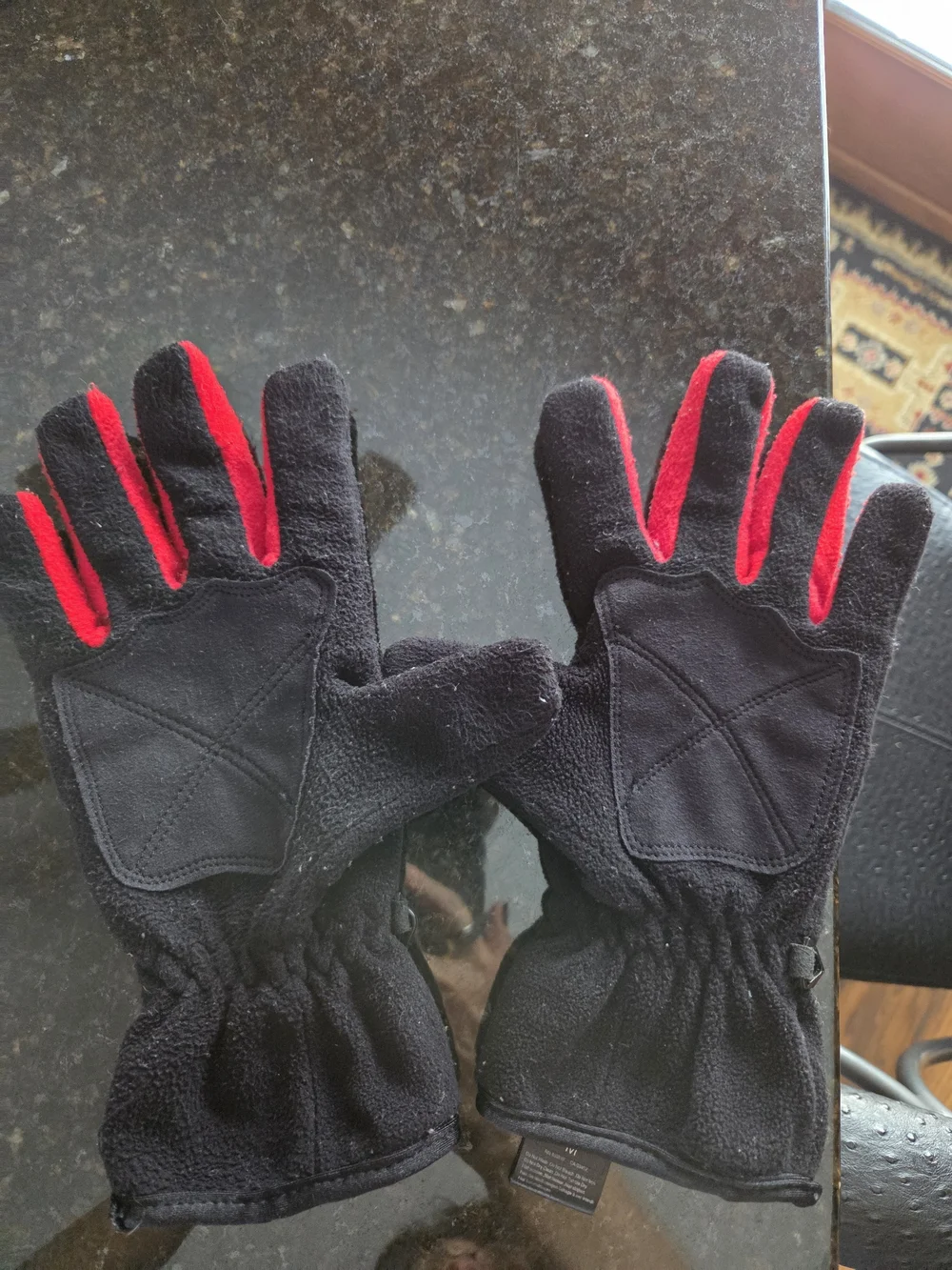 Harley-Davidson Black and Red Women's Fleece Gloves